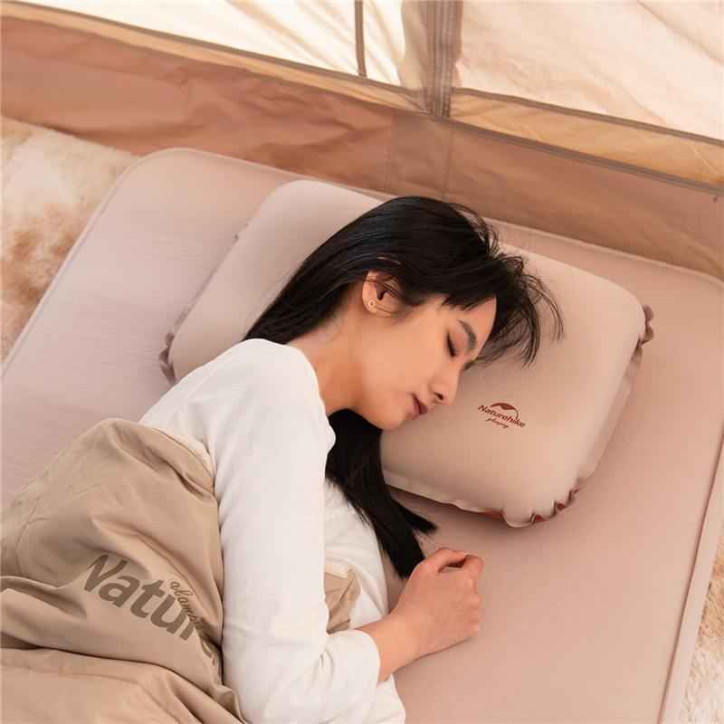 3D Hybrid Foam-Inflatable Camping Pillow
