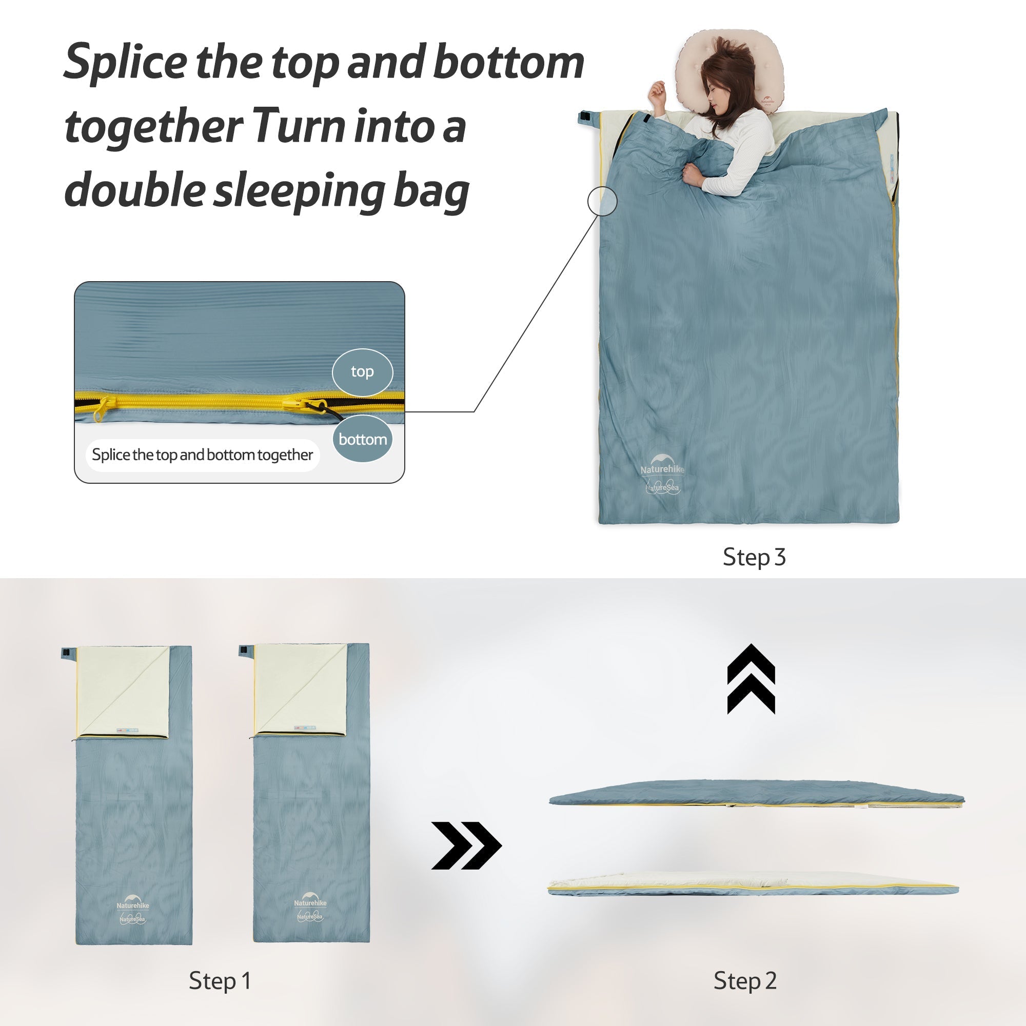 NatureSea™ Lightweight Comfortable Sleeping Bag 51.8°F / 11°C