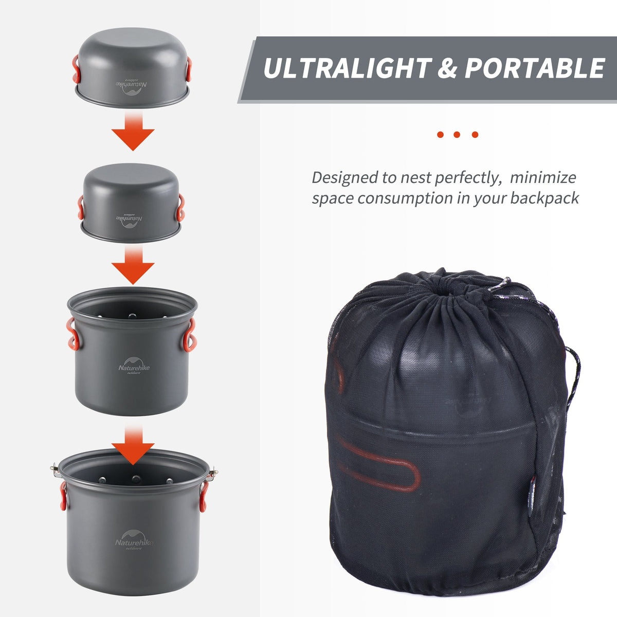 TrailCook™ Camping Aluminum Cookset