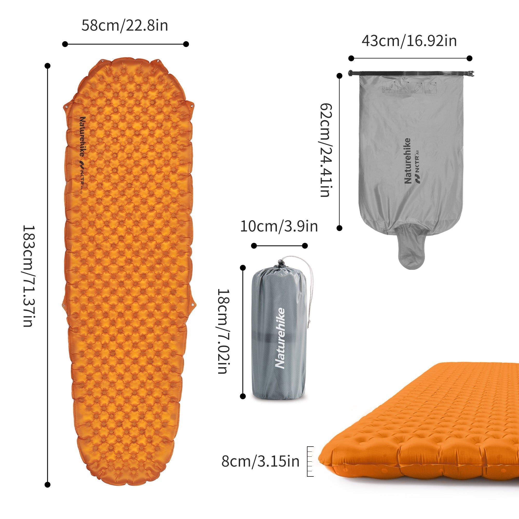 TuYe™ R5.8 Ultralight Inflatable Pad