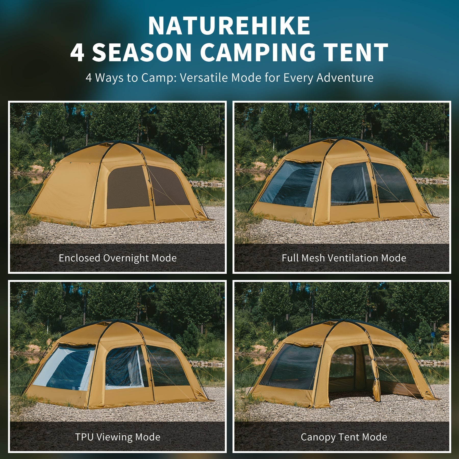 Naturehike Dune™ 10.9 Pro 4-Person Hot Tent (2026)