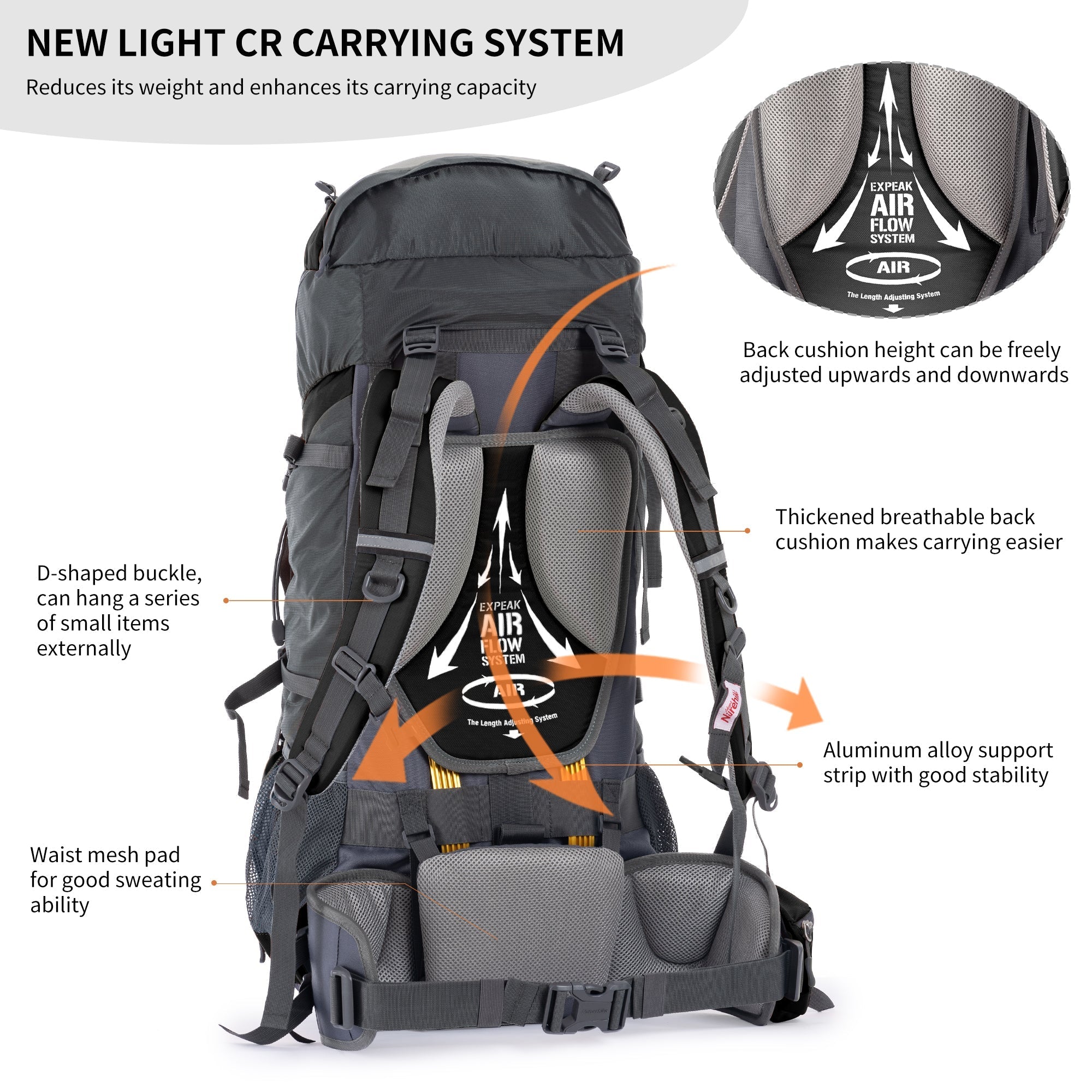 70+5L Mountaineering Backpack