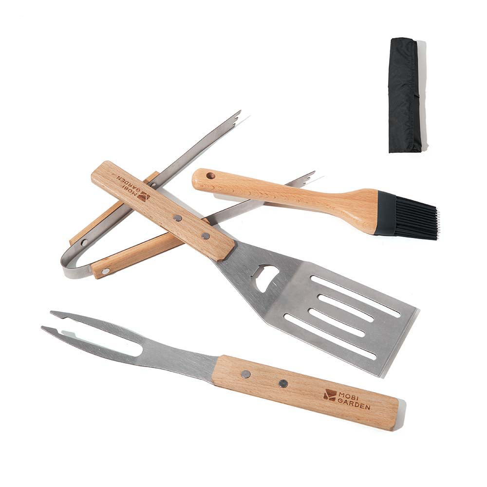 Mobi Garden Four Pieces Barbecue Tool Set