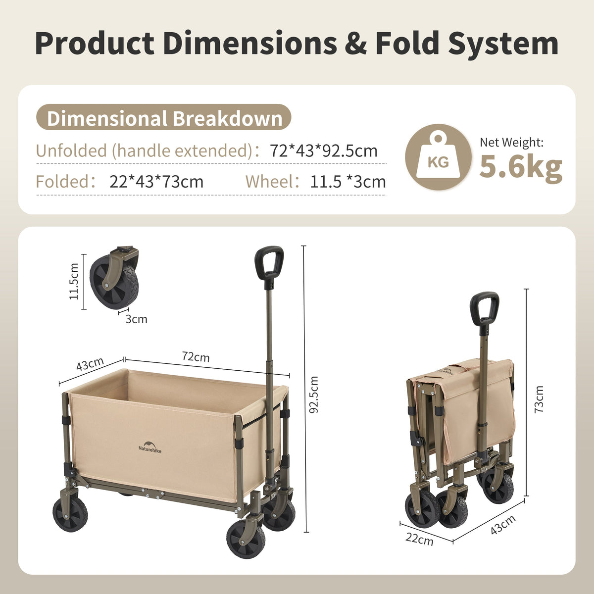 Lightweight Folding Camping Wagon