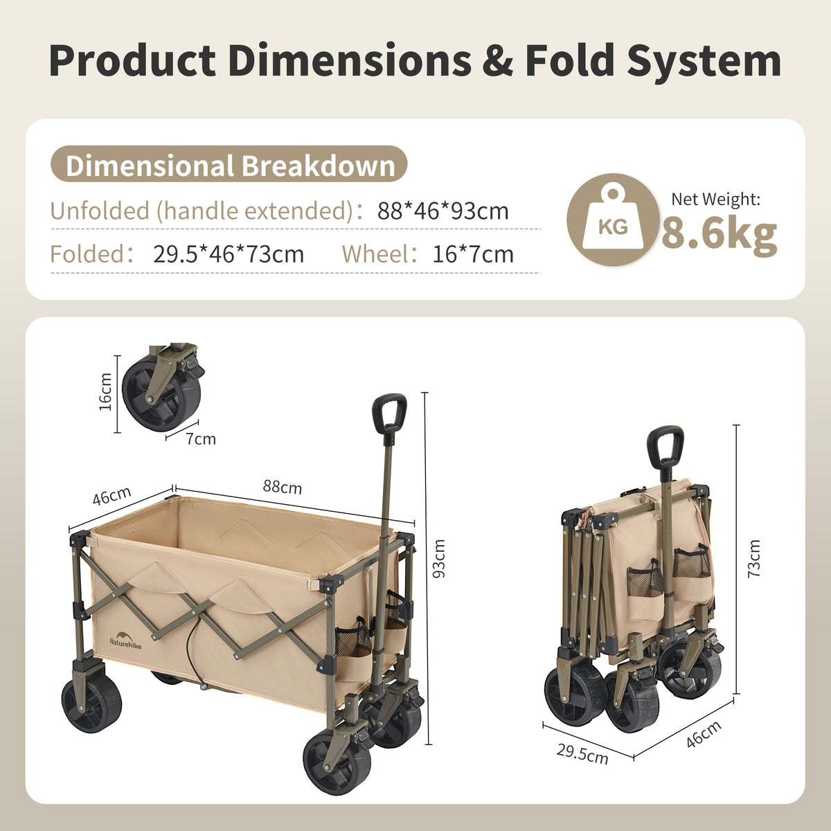 Lightweight Folding Camping Wagon