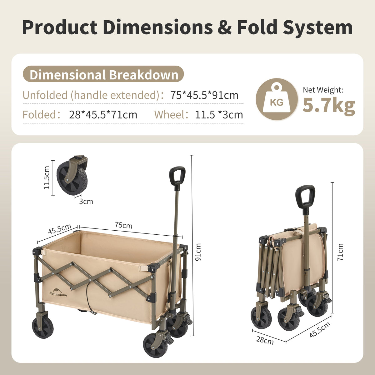 Lightweight Folding Camping Wagon