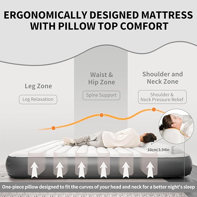 Naturehike Morning View Air Mattress Built In Pump Camping Bed
