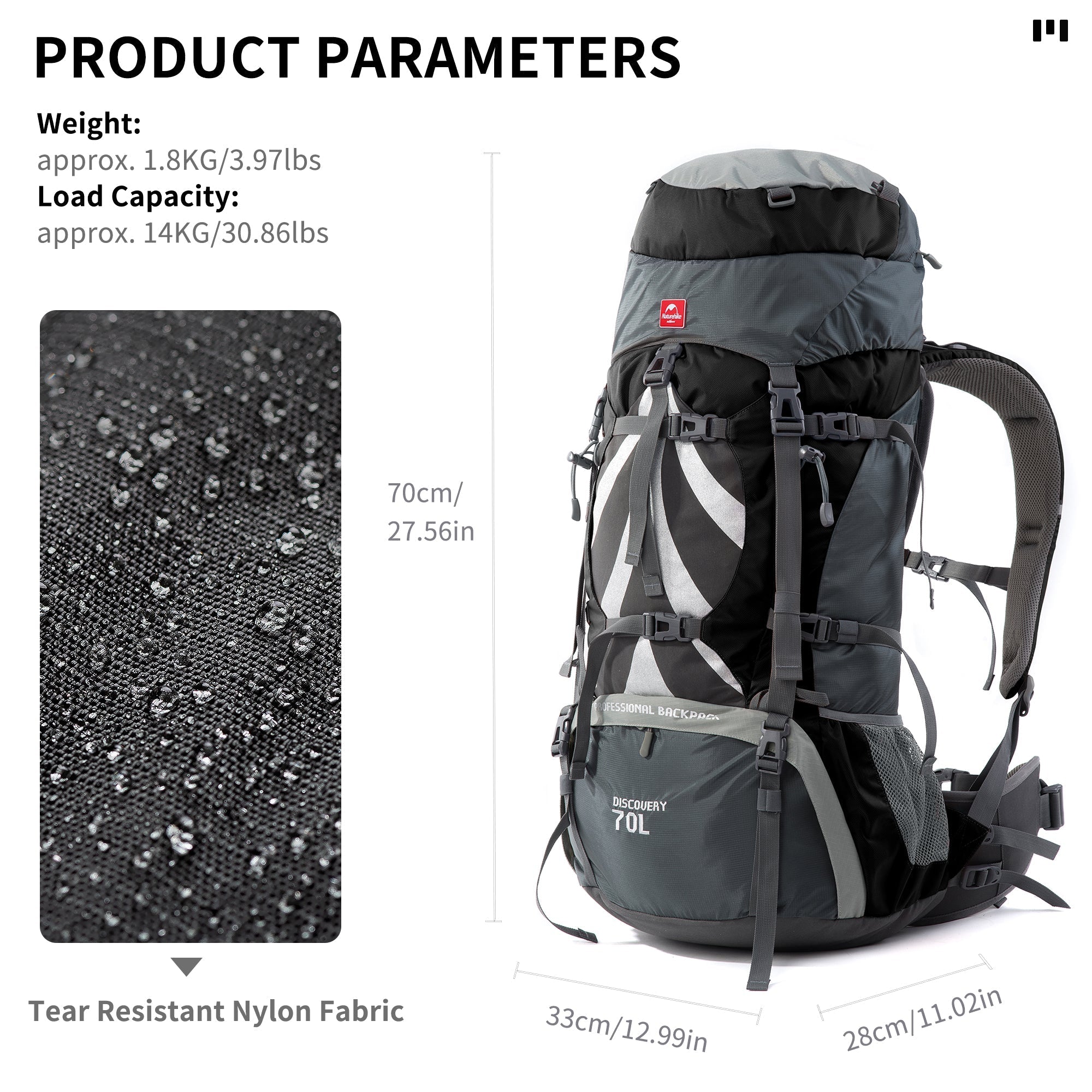 70+5L Mountaineering Backpack