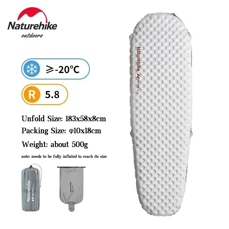 Naturehike Ultralight Inflatable Sleeping Pad R Value 5.8