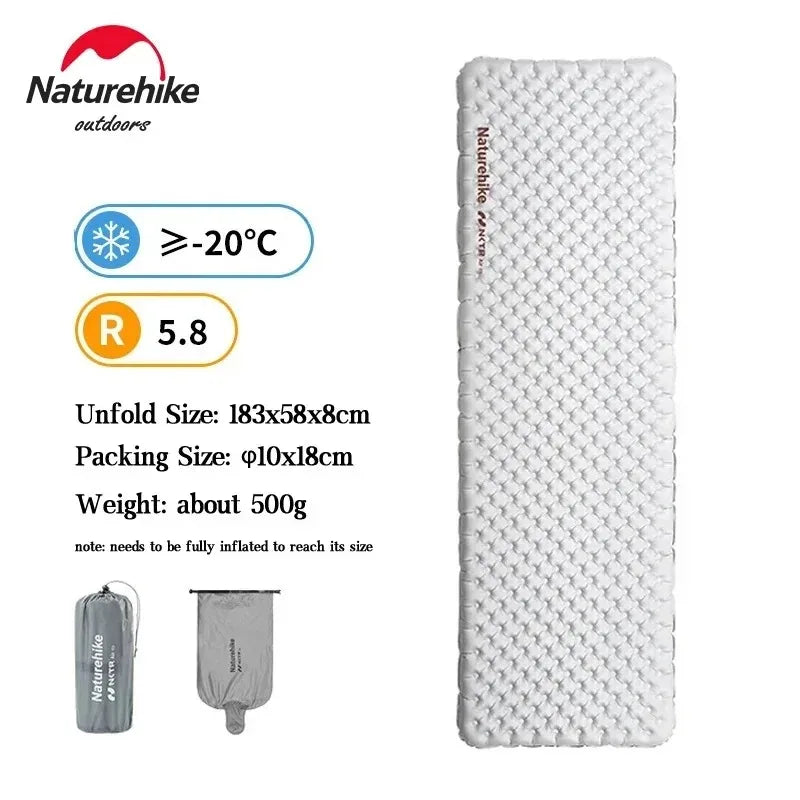 Naturehike Ultralight Inflatable Sleeping Pad R Value 5.8