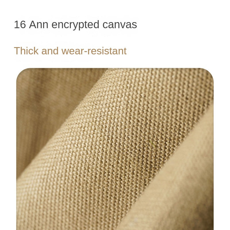 Mobi Garden Vintage Canvas Hanging Storage Bag Portable Lightweight Multifunctional Foldable Retro Cotton Sundries Bag Outdoor Camping Accessories