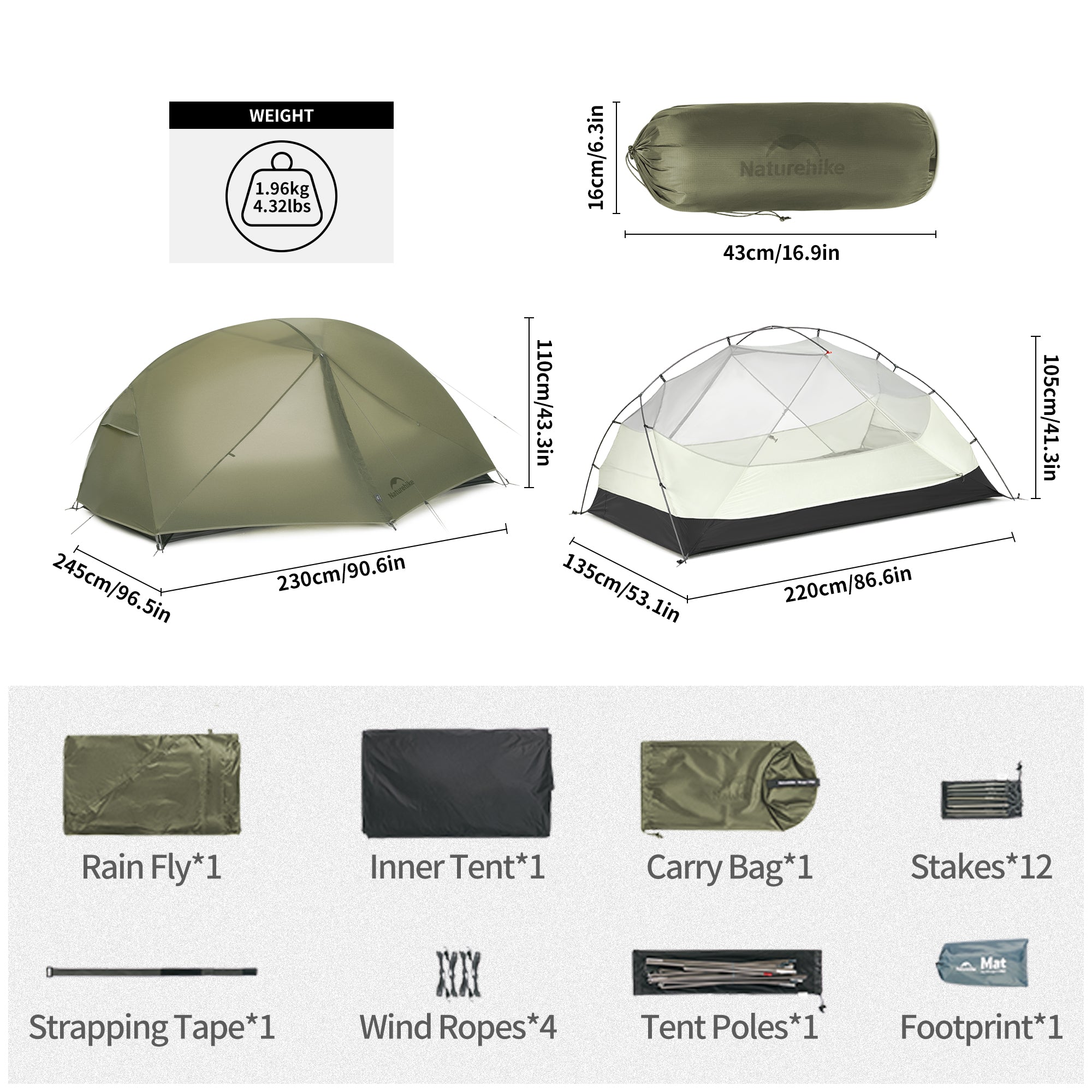 Mongar™ Pro 2-Person Ultralight Backpacking Tent